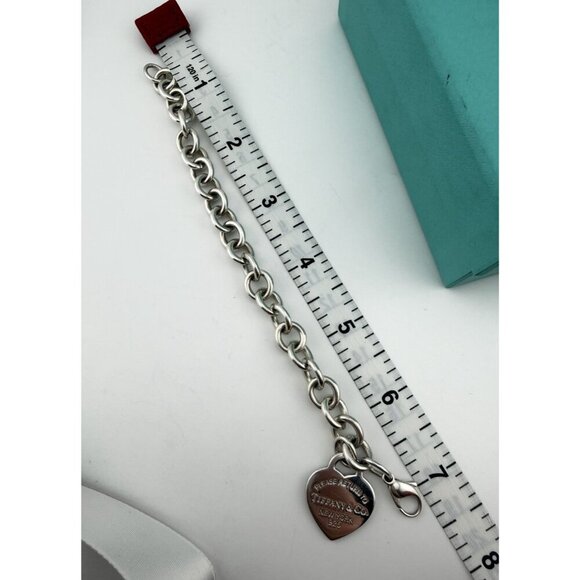 Tiffany & Co. Return to Tiffany Heart Tag 7.25" Chain Bracelet Sterling Silver - Picture 6 of 6